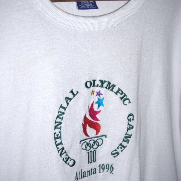 Vintage Champion 1996 Atlanta Olympics T Shirt 90s - Picture 2 of 5